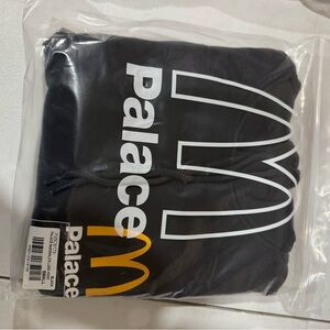Palace x McDonalds Collab Black Hoodie with Logo